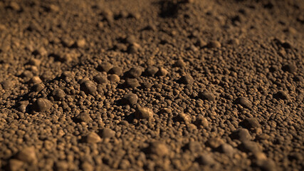 brown soil, ground close-up background