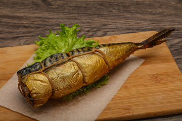 Smoked tasty mackerel fish snack