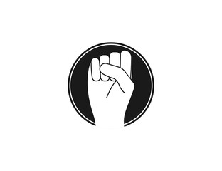 Bump, fist icon on white background. Vector illustration.