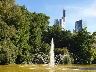 fountains in the park