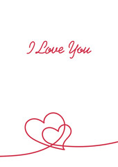 Happy Valentine's day. Vector greeting card and poster design with the image of the word 