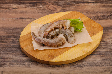 Raw tiger prawn for cooking