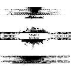 Vector Print Textured Tire Track . Design Element . Car tread silhouette . Mud splash grunge texture