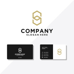 letter S logo and business card design © MASYRIF