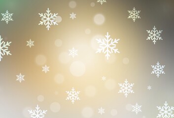 Dark Yellow vector backdrop in holiday style.