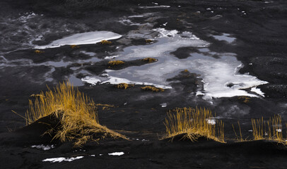 River from Vatnatjokull glacier, Southern Iceland, Iceland, Europe