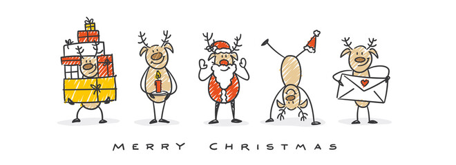 christmas reindeer merry christmas © strichfiguren.de