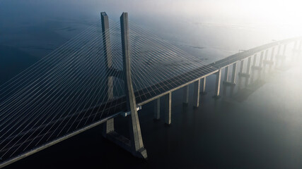 Vasco da Gama bridge crossing the Tagus river