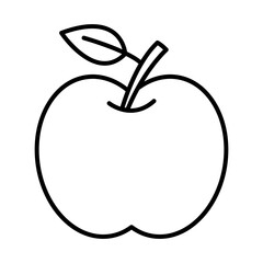 Apple fruit line style icon design, healthy organic food theme Vector illustration