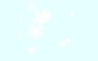 Light Green vector natural backdrop with flowers.