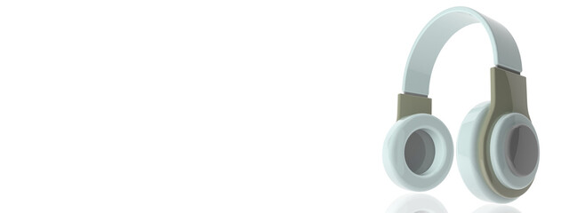 Headphone on the headline background