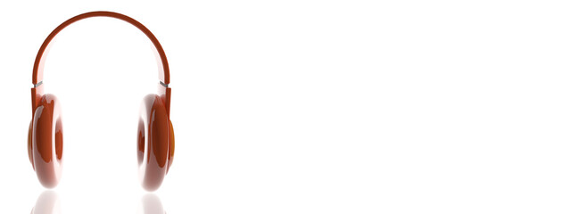 Headphone on the headline background