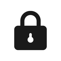 Secure lock icon. Safety padlock sign and symbol vector illustration
