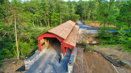 Restored Covered Bridge and Stone Works