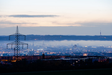 Obraz premium Dresden im Nebel