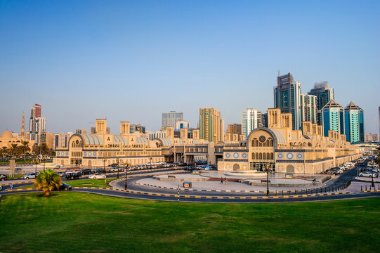 SHARJAH, UAE - October 07,Central Souq in Sharjah City,most popular market place for jewelery and souvenirs.Picture taken on 07 October 2016