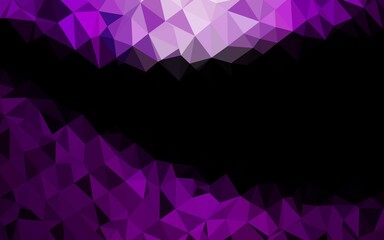 Dark Purple vector blurry triangle template.