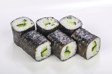 Japanese traditional roll with cucumber