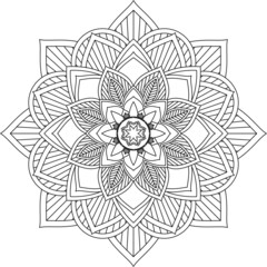 Easy Mandala coloring book simple and basic for beginners, seniors and children. Set of Mehndi flower pattern for Henna drawing and tattoo. Decoration in ethnic oriental, Indian style.