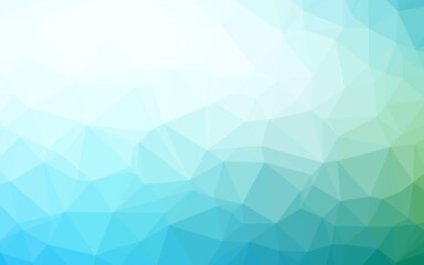 Light Blue, Green vector abstract mosaic background.