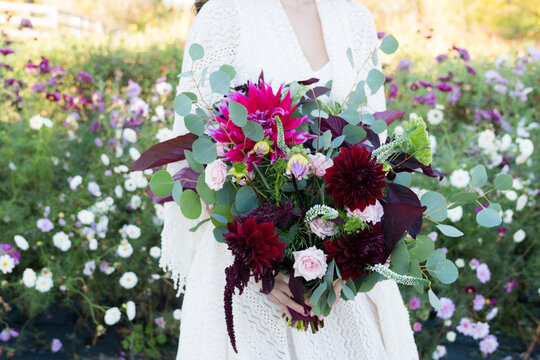 Vibrant bridal fall bouquet