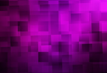 Dark Pink vector background with rectangles.
