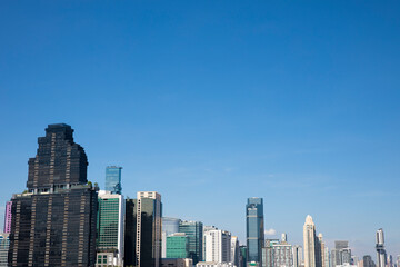 Fototapeta premium financial capital city building in bangkok