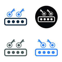 Security, password icon. Editable vector isolated on a white background.