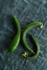 花の付いたキュウリグリーンバック