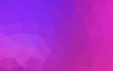 Fototapeta premium Light Pink, Blue vector shining triangular pattern.