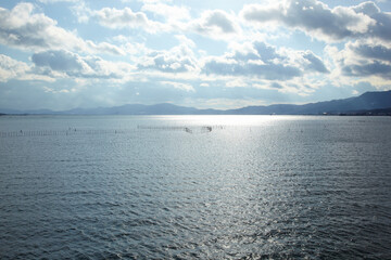 Obraz premium 湖と空