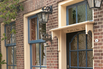 Typical dutch houses made of bricks 