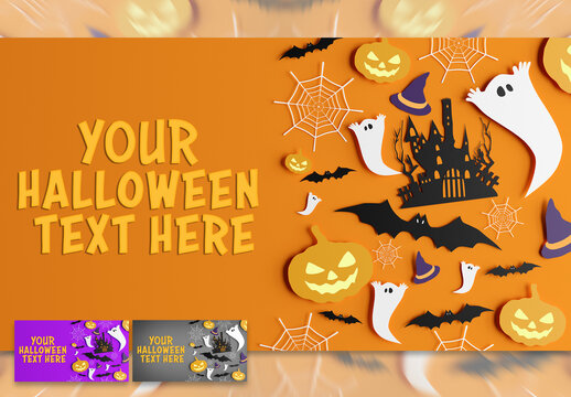 Halloween Card Mockup