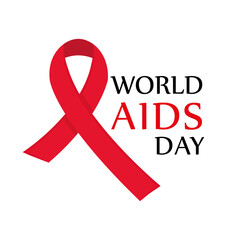 World aids day with ribbon design, first december and awareness theme Vector illustration