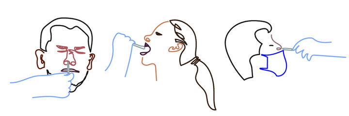 Covid Nasal and Oral Swabs // mouth nose coronavirus test