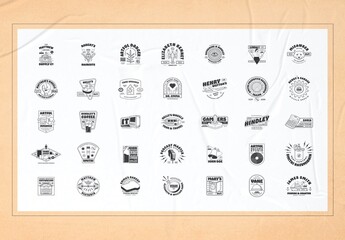 Retro Illustration Logo Badges