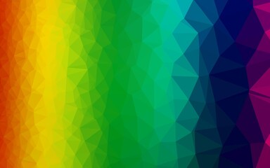 Obraz premium Light Multicolor, Rainbow vector shining triangular template.