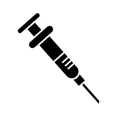 injection silhouette style icon design of Medical care health and emergency theme Vector illustration