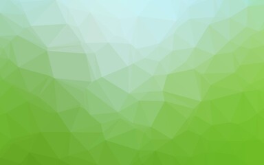Light Green vector polygon abstract layout.