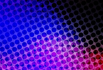 Fototapeta na wymiar Dark Pink, Blue vector layout with circle shapes.