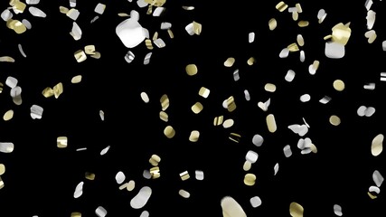 confetti in gold-silver color, used as an overlay