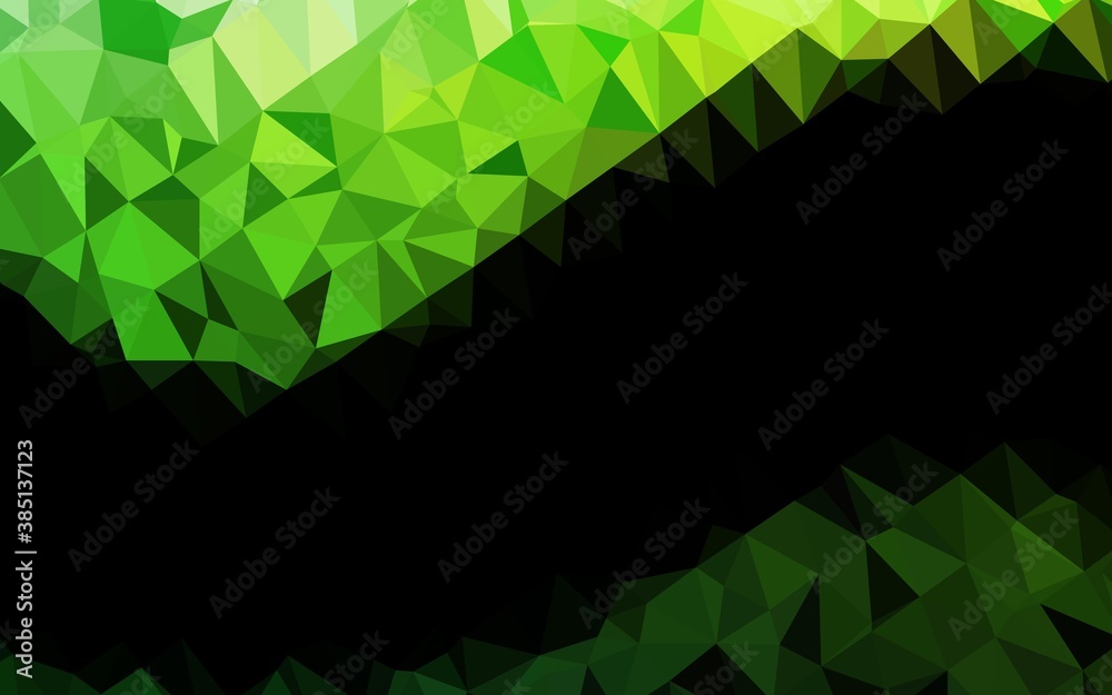 Wall mural light green vector polygonal template.