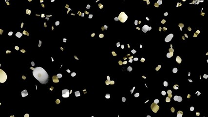 confetti in gold-silver color, used as an overlay