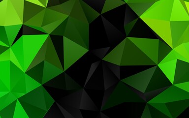 Light Green vector polygonal template.