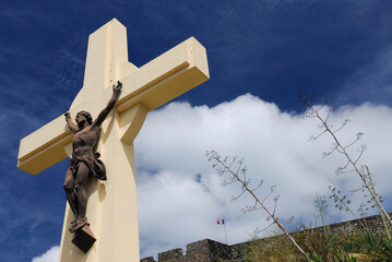 Crucifix at Fort St Louis in Marigot French St Martin