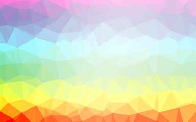 Light Multicolor, Rainbow vector triangle mosaic cover.