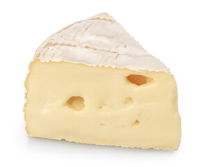 Camembert cheese isolated on white background with clipping path and full depth of field