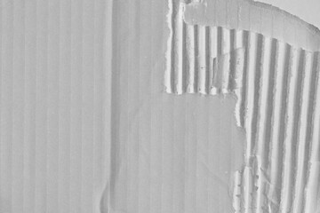 White vintage rough sheet of carton. Recycled environmentally friendly cardboard paper texture. Simple gray minimalist papercraft background.