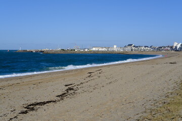 the beach Valentin in Batz sur mer in the west of France.