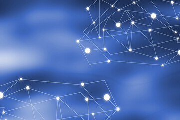 Abstract business connection network by internet technology concept. 